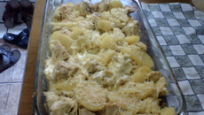 Peito de frango com batata baroa