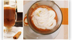 Chocolate quente com creme de avelã