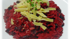 Arroz com beterrabas