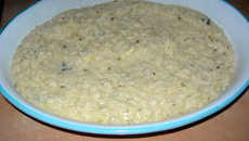 Risoto ao queijo gorgonzola