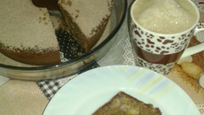 Bolo de aveia com maçã e banana