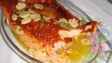 Filé de salmão na churrasqueira