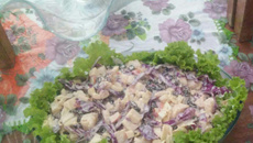 Salada de repolho roxo