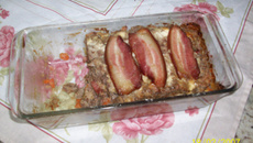 Torta de carne moída com aveia e legumes