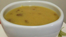 Sopa da fubá com lingüiça