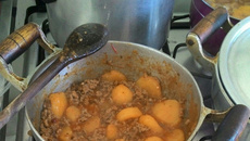 Carne moída com mandioquinha