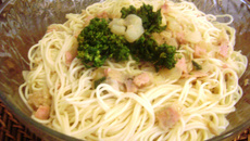 Espaguete com Molho de Aspargos