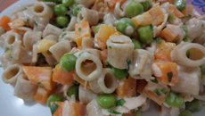 Macarrão integral com molho parisiense light