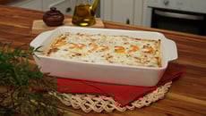 Lasanha de Banana da Terra com Camarão