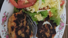 Hambúrguer vegano de grão de bico