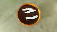 Mousse de banana com chocolate e coco