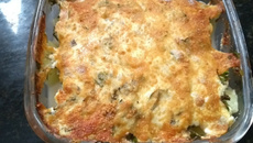 Filé de tilápia com batata no forno