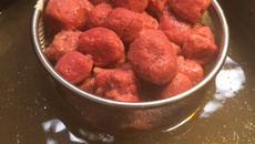 Nhoque de beterraba e batata doce