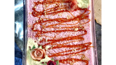 Sobremesa cremosa de morango