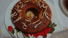 Bolo delícia de laranja com calda