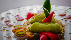 Massa de panqueca de espinafre