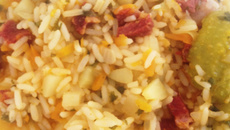 Arroz carreteiro da Rê