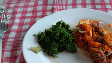 Escondidinho de abóbora com carne seca