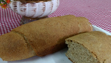 Pão de aveia e farinha de trigo integral