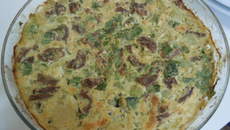 Souflé de carne e legumes