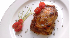 Lasanha de berinjela com biomassa de banana verde