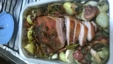 Barriguinha de porco ao forno