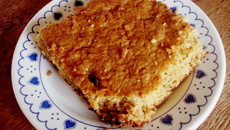 Bolo de aveia e açúcar mascavo