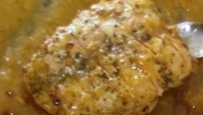 Frango assado na laranja