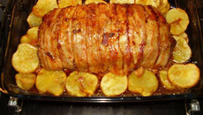 Lombo assado com batata doce