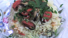 Arroz com mexilhão