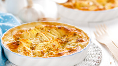 Gratinado de batata com frango