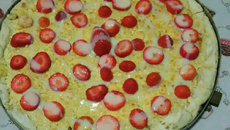 Pizza de chocolate branco