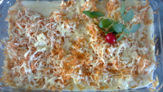 Couve-flor gratinada rosé