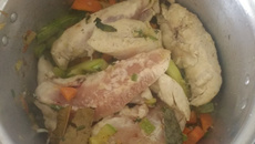 Macarronada com frango e bacon