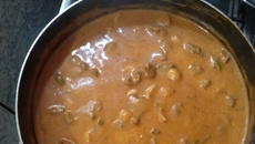 Strogonoff de carne de preguiçoso