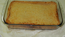 Purê assado com recheio de mussarela