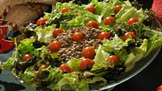 Salada de linhaça  com grão de trigo