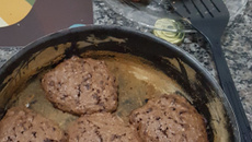 Cookies de aveia com chocolate e coco