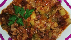 Carne seca com abobrinha