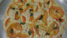 Pizza massa na máquina de pão