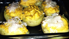 Batata gratinada com recheio