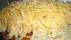 Creme de frango com purê de batatas