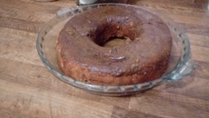 Bolo de banana, aveia e mel