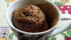 Bolo de caneca sem farinha de trigo e fermento