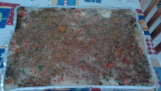 Quibe de forno recheado com presunto e queijo