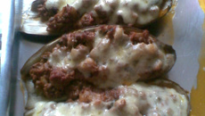 Barquinho de berinjela