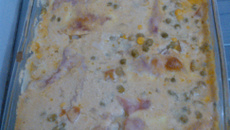 Lasanha de queijo e presunto da mamãe