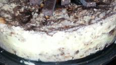 Bolo gelado com sorvete