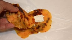 Sanduíche de banana da terra e queijo