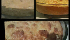 Suflê de cenoura e bacon